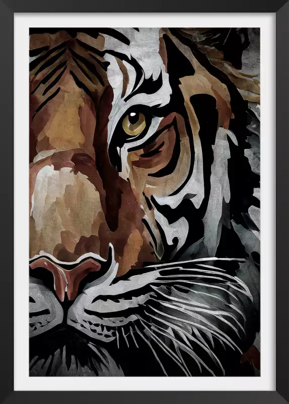 En gros plan - affiche tigre