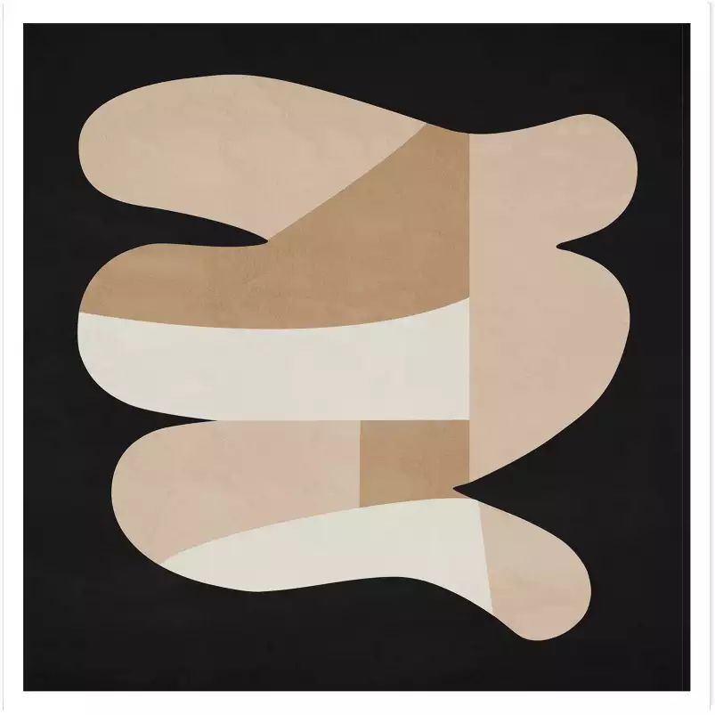 Beige curve - affiche courbe