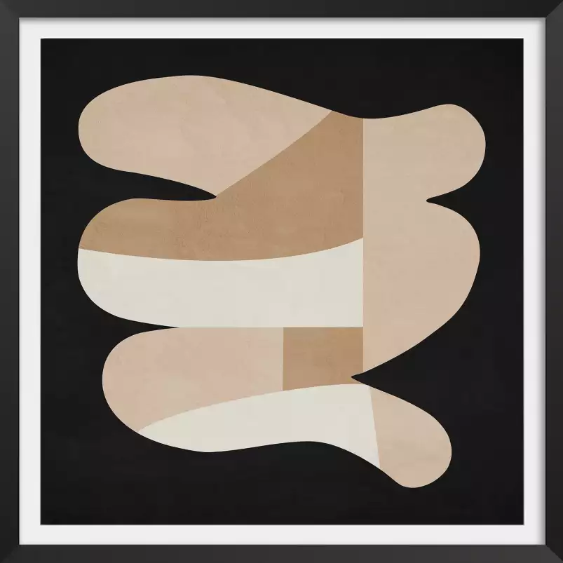 Beige curve - affiche courbe