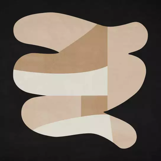 Beige curve - affiche courbe