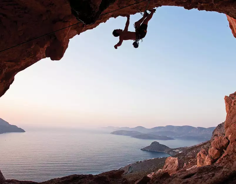 Escalade en méditerranée - fond de hotte original