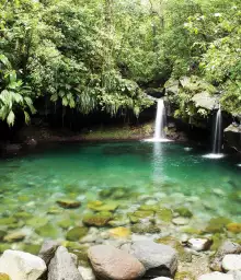 Cascade en Guadeloupe - fond de hotte original