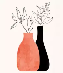 Plantes design - fond de hotte artistique