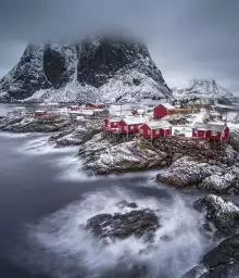 Îles Lofoten en hiver - Fond de hotte nature et paysage