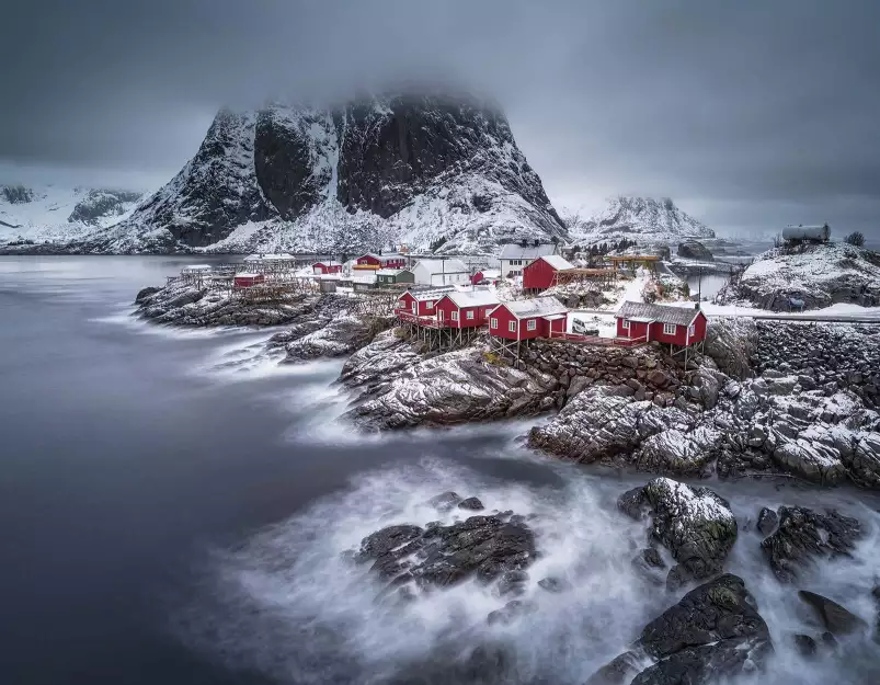 Îles Lofoten en hiver - Fond de hotte nature et paysage