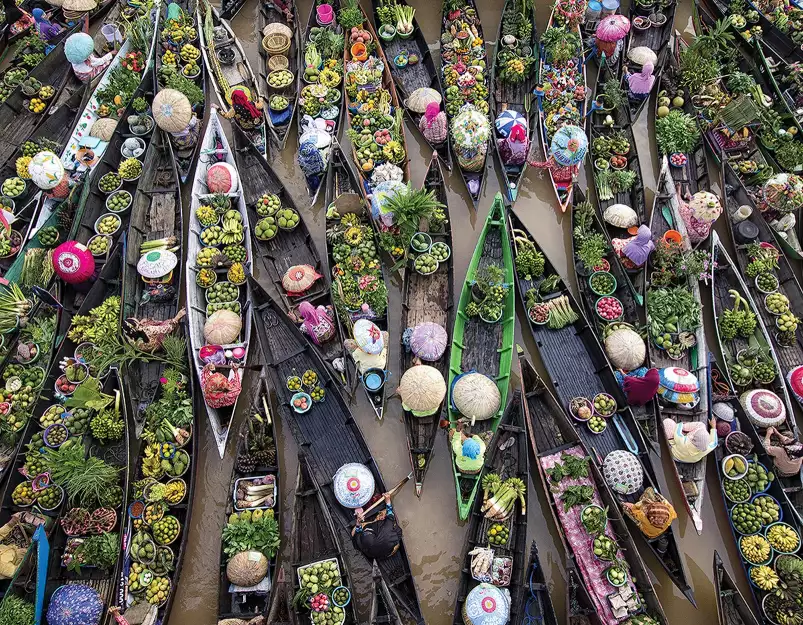 Pasar Terapung - Fond de hotte nature et paysage