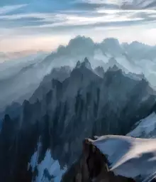 La brume matinale - Fond de hotte nature et paysage