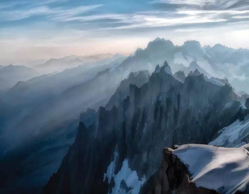 La brume matinale - Fond de hotte nature et paysage