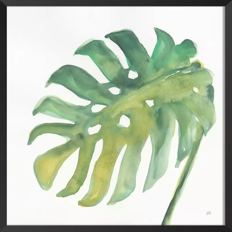 Plame watercolor - affiche plante verte