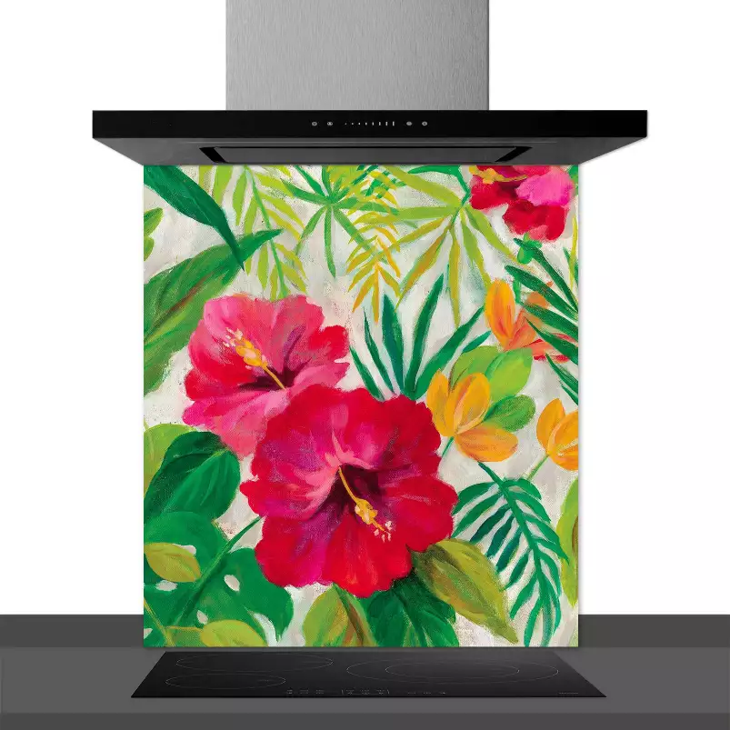 Tropical hibiscus - fond de hotte décoratif