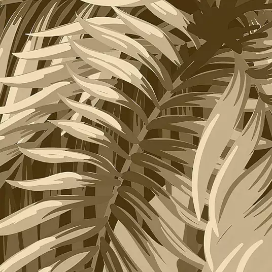 Jardin tropical - papier peint feuille