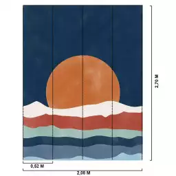 Mid century moon - tapisserie panoramique