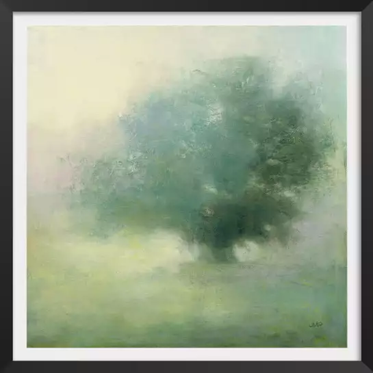 Brume verte - foret peinture