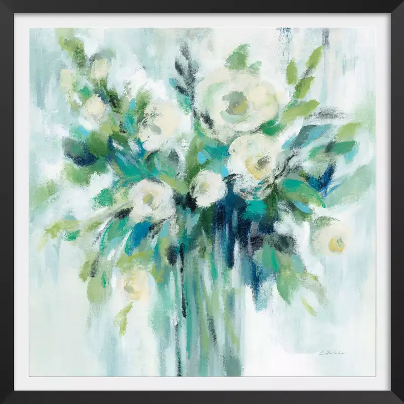 Bouquet de fleurs en aquarelle - tableau peinture fleurs