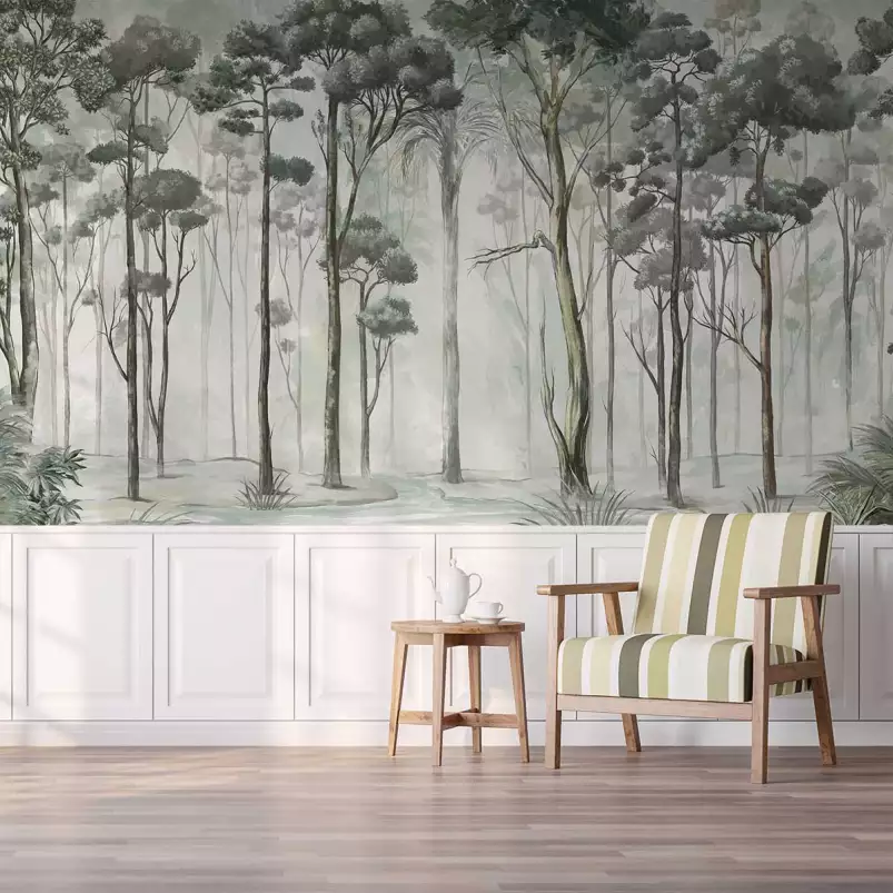 Forêt en Provence - papier peint paysage mural