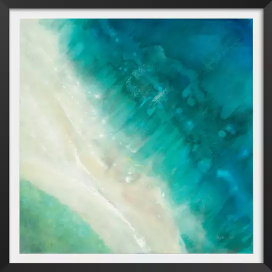 Tableau paysage plage bleue