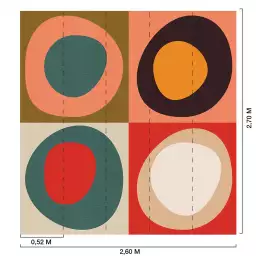 Bauhaus audacieux - tapisserie panoramique graphique