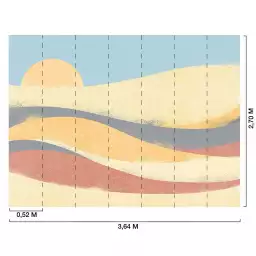 Dune pastel - tapisserie panoramique graphique