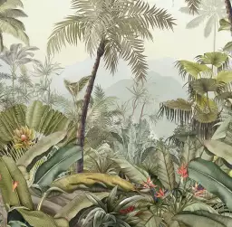 Jungle palette - tapisserie panoramique exotique