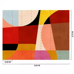 Mur joyeux - tapisserie panoramique graphique