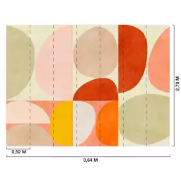 Formes pastel - tapisserie panoramique