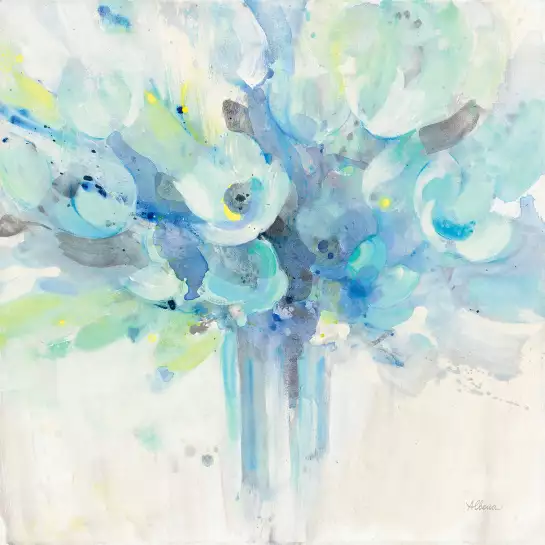 Bouquet bleu - tableau peinture fleurs