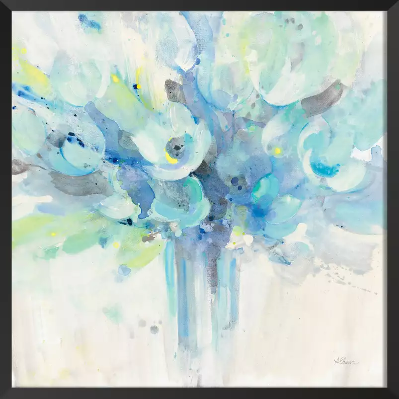 Bouquet bleu - tableau peinture fleurs