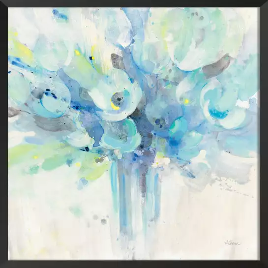 Bouquet bleu - tableau peinture fleurs