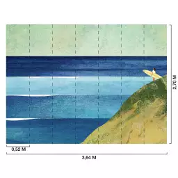 Du haut de la falaise - tapisserie panoramique