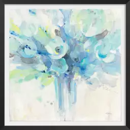 Bouquet bleu - tableau peinture fleurs