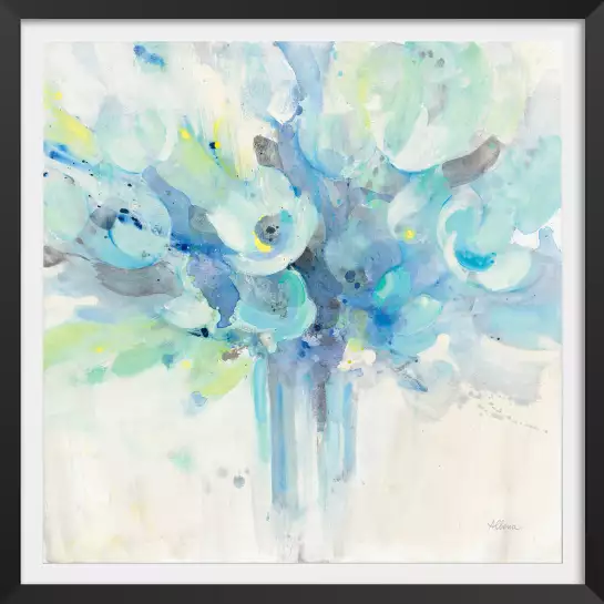 Bouquet bleu - tableau peinture fleurs