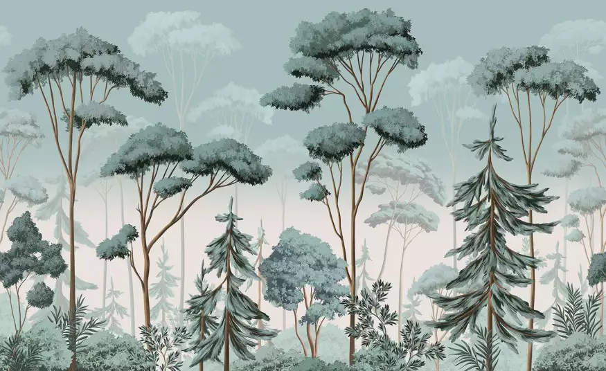 Bois de scandinavie - papier peint arbres