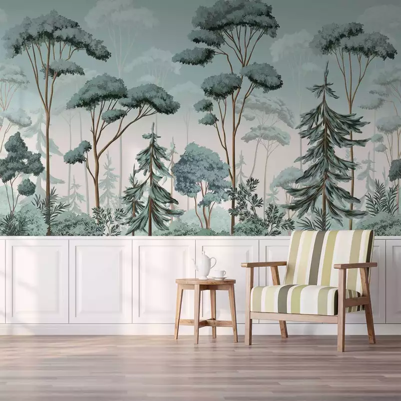 Bois de scandinavie - papier peint arbres