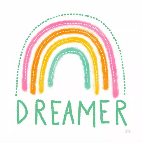Dreamer graphic - arc en ciel pastel