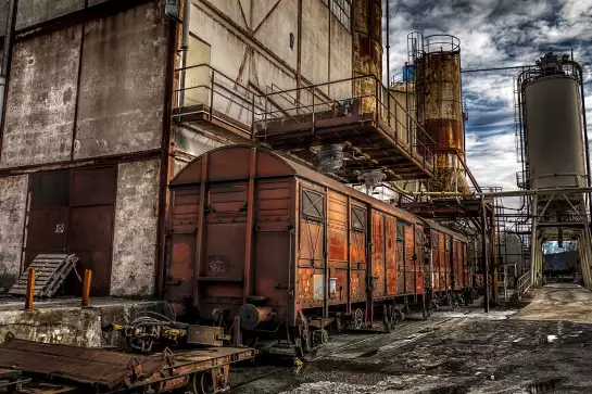 Train de marchandises Urbex - tableau urbain