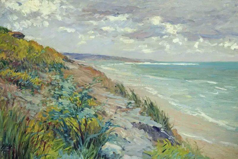 Les falaises de Trouville par Gustave Caillebotte - poster de tableau celebre