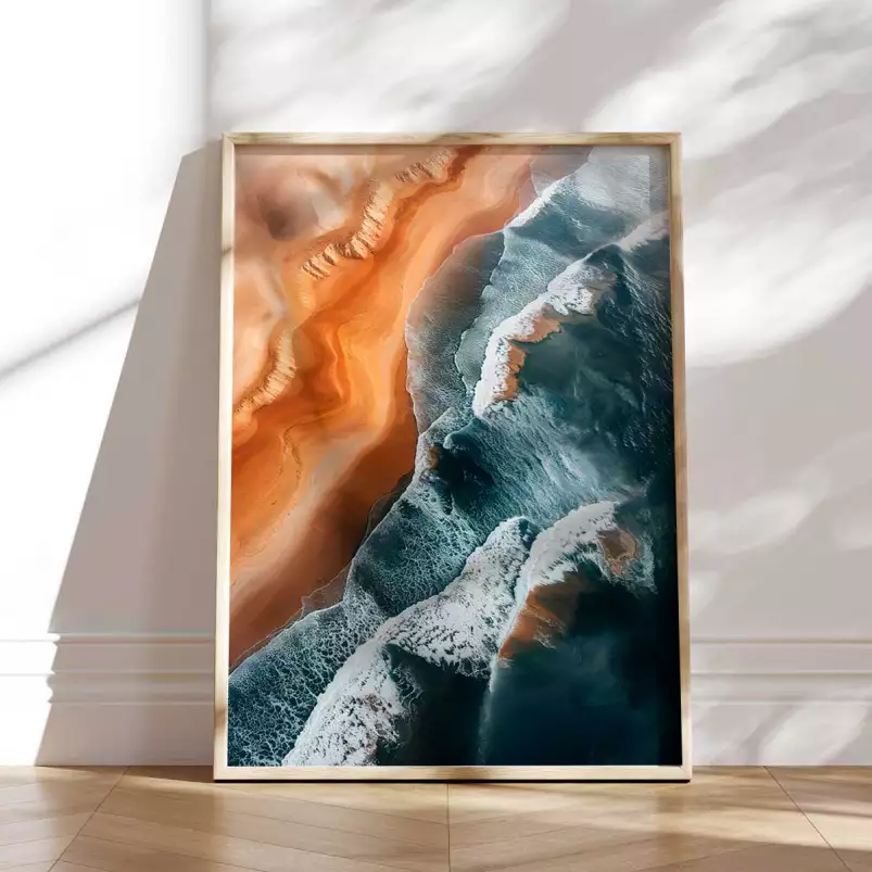 Vue aérienne de Rio Negro au Bresil - affiche mer