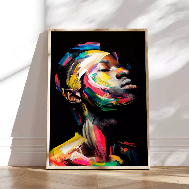 Visage de l'âme - affiche pop art