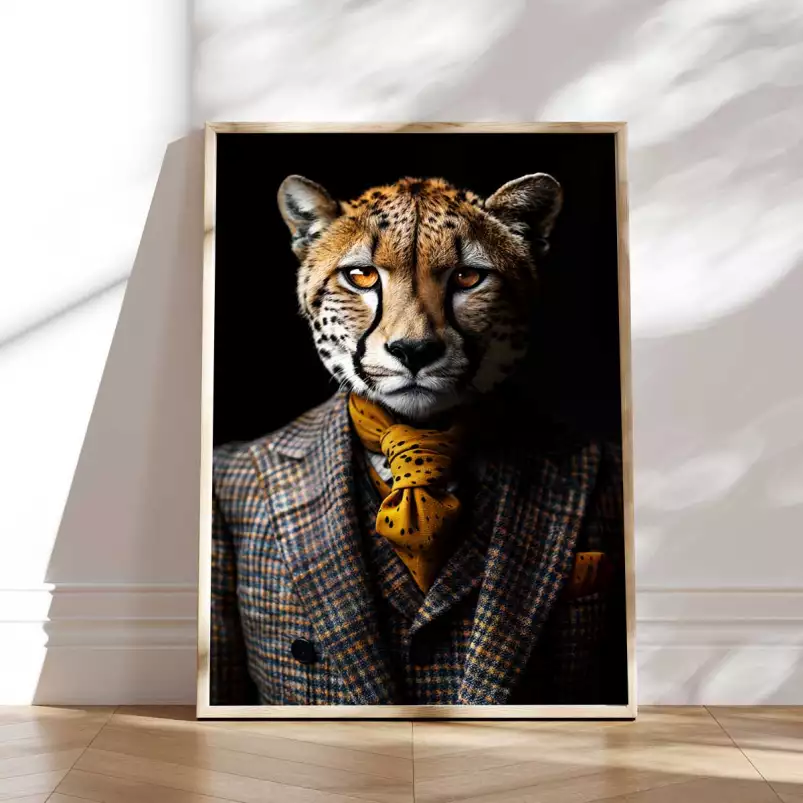 Guepard wild suits - tableau animaux habillés