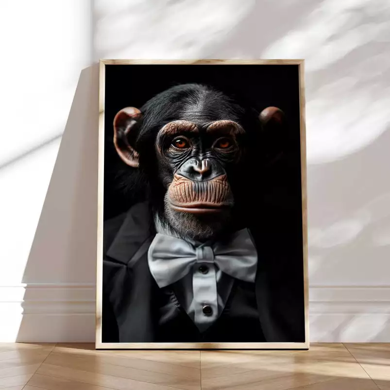 Chimpanzé wild suits - tableau animaux habillés