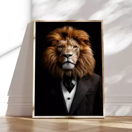 Lion wild suits - tableau animaux habillés