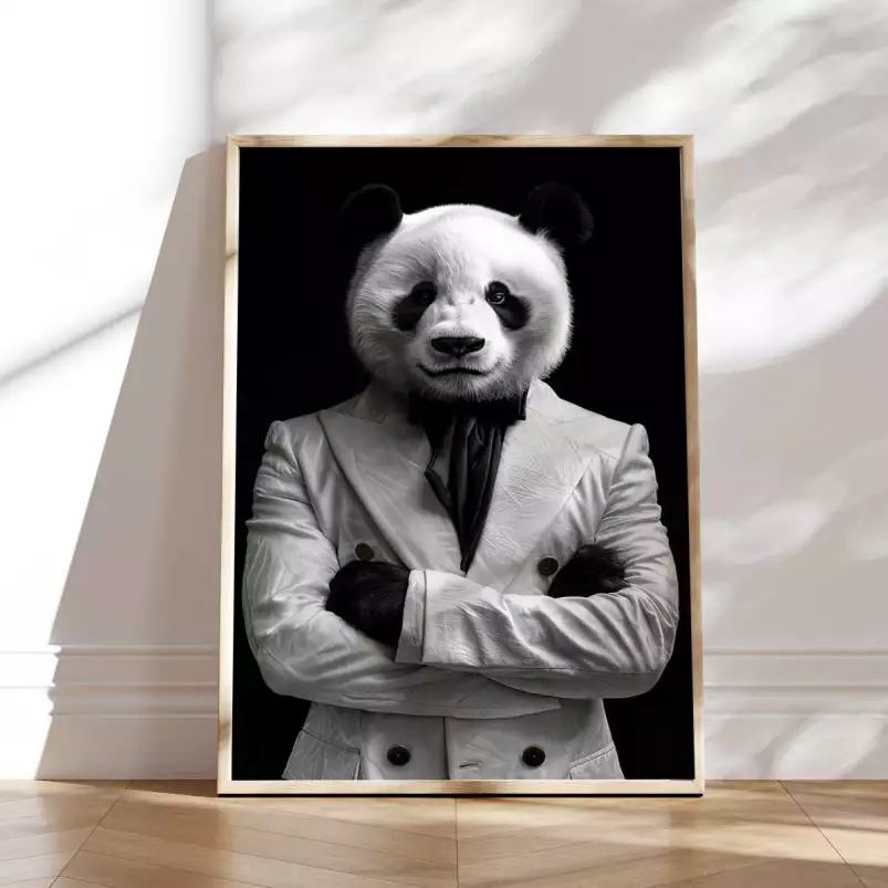 Panda wild suits - tableau animaux habillés