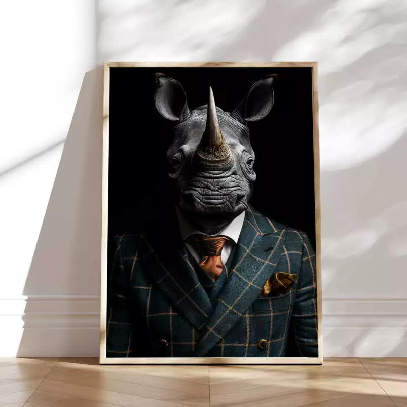 Rhino wild suits - tableau animaux habillés