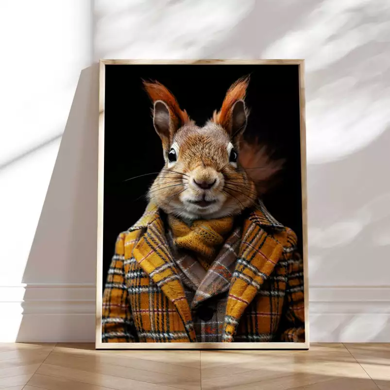 Ecureuil wild suits - tableau animaux habillés
