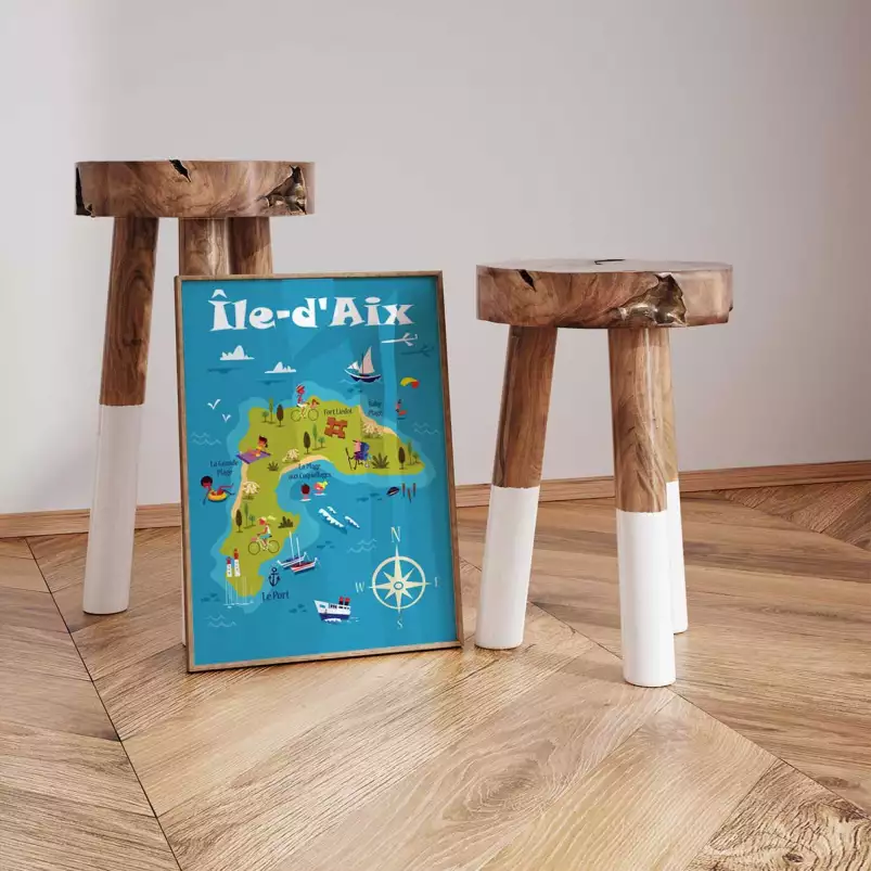 Ile d' Aix - affiche bretagne