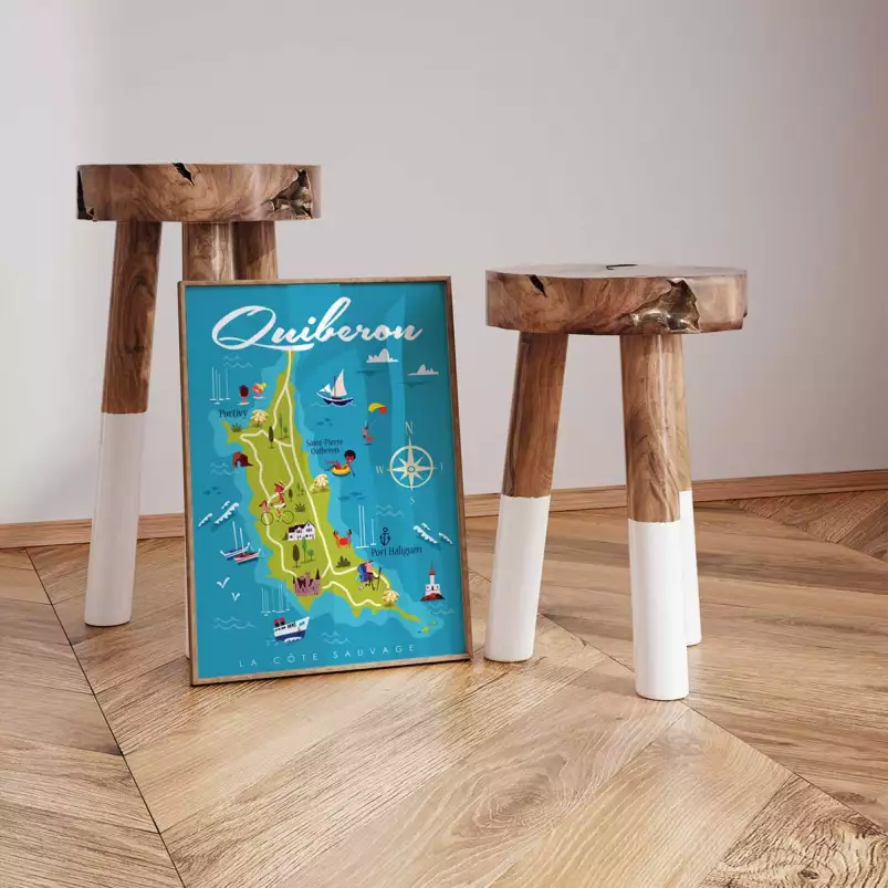 Quiberon - affiche bretagne