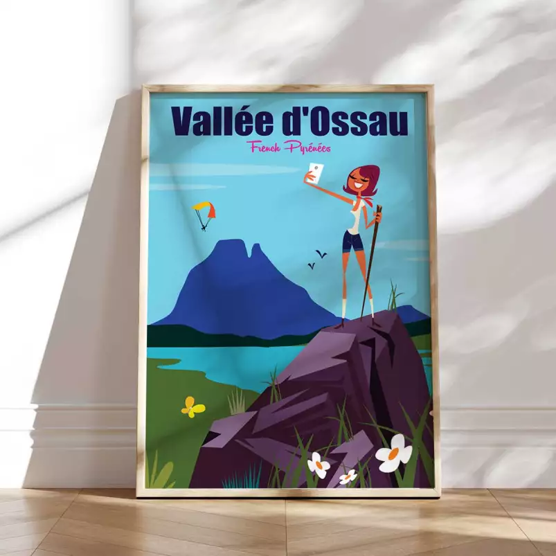 Vallee d'Ossau - affiche pyrénées