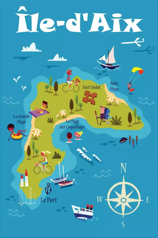Ile d' Aix - affiche bretagne