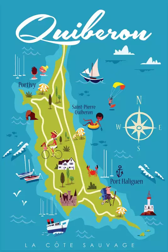 Quiberon - affiche bretagne