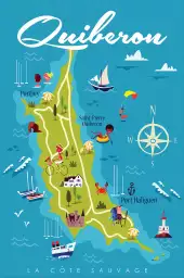 Quiberon - affiche bretagne